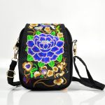 Wholesale Women Bohemian Ethnic Floral Embroidered Design Crossbody Zip Bag - Image 6