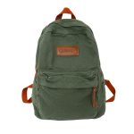 Wholesale Canvas Neutral Casual Design Solid Color Large Capacity Backpack - Image 5