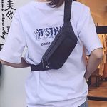 Wholesale Men Casual Sports Commuter Solid Color Waist Chest Bag