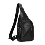 Wholesale Men Casual Commuter Zipper PU Chest Bag - Image 5