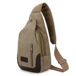 Wholesale Men Casual Commuter Zipper Canvas Chest Bag - Image 6