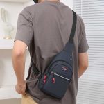 Wholesale Men Fashion Casual Commuter Oxford Chest Bag - Image 3