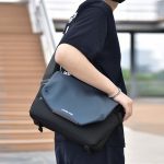 Wholesale Men Fashion Casual Basic Commuter Color Matching Nylon Crossbody Bag