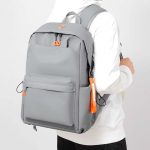 Wholesale Men Fashion Casual Basic Commuter Solid Color Nylon Backpacks Bag