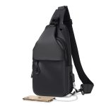 Wholesale Men Casual Vintage Commuter Zipper Oxford Chest Bag - Image 5