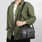 Wholesale Men Fashion Casual Retro PU Crossbody Bag - Image 2
