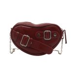 Wholesale Women Fashion Cool Solid Color Love-Shaped Belt Shoulder Bag - Image 5