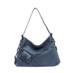 Wholesale Women Fashion Casual Large Capacity Denim Shoulder Bag - Image 5