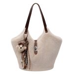 Wholesale Women Fashion Casual Autumn And Winter Plush Large Capacity Pendant Shoulder Bag - Image 5