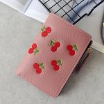 Women Fashion Cherry Embroidery Compact Wallet - Image 7
