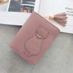 Women Fashion Cat Decoration Tassel Short Vertical Buckle Wallet - Image 7