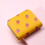 Women Fashion Strawberry Zipper Compact Wallet - Image 6