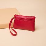 Fashion Solid Color Litchi Double Zip Wallet - Image 7