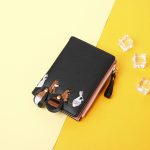 Wholesale Women Fashion Cute Cartoon Animal Embroidered Folding Mini Wallet