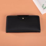 Wholesale Women Fashion Casual Solid Color Multi-Card Slot PU Zipper Two-Fold Wallets - Image 5