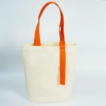 Wholesale Simple Multicolor Ribbon Canvas Tote Bag - Image 5