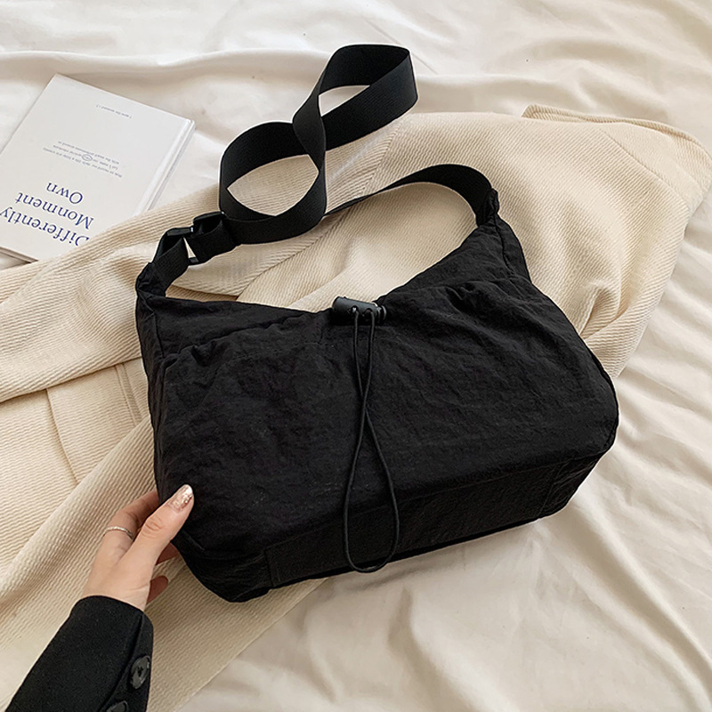 main_6-198 Women Fashion Casual Drawstring Canvas Shoulder Bag - Image 1