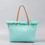 Wholesale Simple Solid Color Large Capacity Tassel Canvas Tote Bag