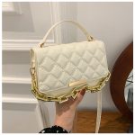 Wholesale Women Fashion Solid Color Rhombus Messenger Bag - Image 6