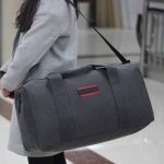 Wholesale Men Leisure Sports Basic Large Capacity Canvas Duffle Bag - Image 4