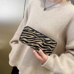 Women'S Fashion Stripe Mid Length Zip Coin Purse - Image 6