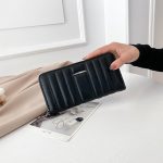 Women'S Fashion Embroidery Thread Long Pu Leather Wallet Coin Purse - Image 6