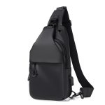 Wholesale Men Casual Vintage Commuter Zipper Oxford Chest Bag - Image 6