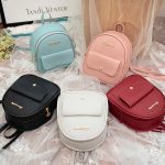 Wholesale Women Fashion Casual Solid Color Litchi Pattern Mini Backpack