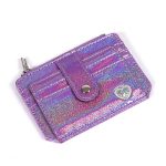 Women Fashion Laser Pu Card Holder Heart Embroidery Zipper Buckle Wallet - Image 7