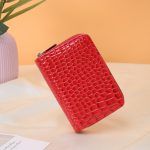 Women Fashion Shiny Crocodile Compact Wallet - Image 7