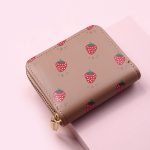 Women Fashion Strawberry Zipper Compact Wallet - Image 7
