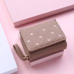Women Fashion Embroidered Heart Tri-Fold Zipper Wallet - Image 7