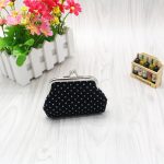 Women Fashion Dot Fabric Compact Clip Wallet - Image 7