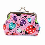Women Fashion Seven Star Ladybug Print Buckle Compact Wallet - Image 8