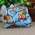 Women Fashion Vintage Canvas Owl Picture Compact Wallet - Image 8