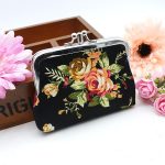 Women Fashion Vintage Double Layer Rose Canvas Compact Wallet - Image 7