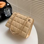 Women'S Fashion Check Indentation Simple Chain Small Square Bag - Image 7