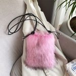 Wholesale Autumn Winter Women Fashionable Simple Solid Color Plush Crossbody Strap - Image 7