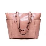 Wholesale Fashion Women Vintage Oil Wax Leather Large Capacity Tote Bag - Image 8