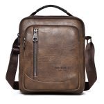 Men Fashion Casual Commuter PU Crossbody Bag - Image 5