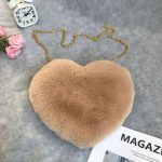 Wholesale Women Fashion Valentine'S Day Heart Peach Heart Plush Chain Bag - Image 7