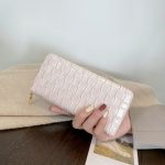 Women'S Fashion Pu Leather Indentation Small Check Large Capacity Coin Purse - Image 8