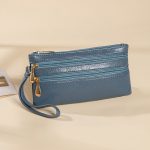 Wholesale Simple Solid Color PU Zipper Wallet