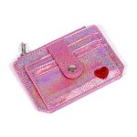 Women Fashion Laser Pu Card Holder Heart Embroidery Zipper Buckle Wallet - Image 8