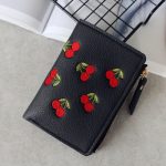 Women Fashion Cherry Embroidery Compact Wallet - Image 8