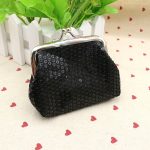 Women Fashion Solid Sequin Compact Wallet - Image 9