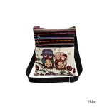 Wholesale Women'S Ethnic Double Zip Owl Print Shopping Bag - Image 7