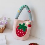 Wholesale Women Fashion Strawberry Embroidered Canvas Tote Bag - Image 8