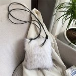 Wholesale Autumn Winter Women Fashionable Simple Solid Color Plush Crossbody Strap - Image 8