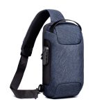 Wholesale Men Fashion Casual Oxford Password Zip Lock Chest Bag - Image 8